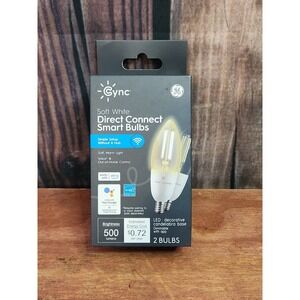 GE Cync Soft White Direct Connect Smart Bulbs LED Candelabra 2 Pack New